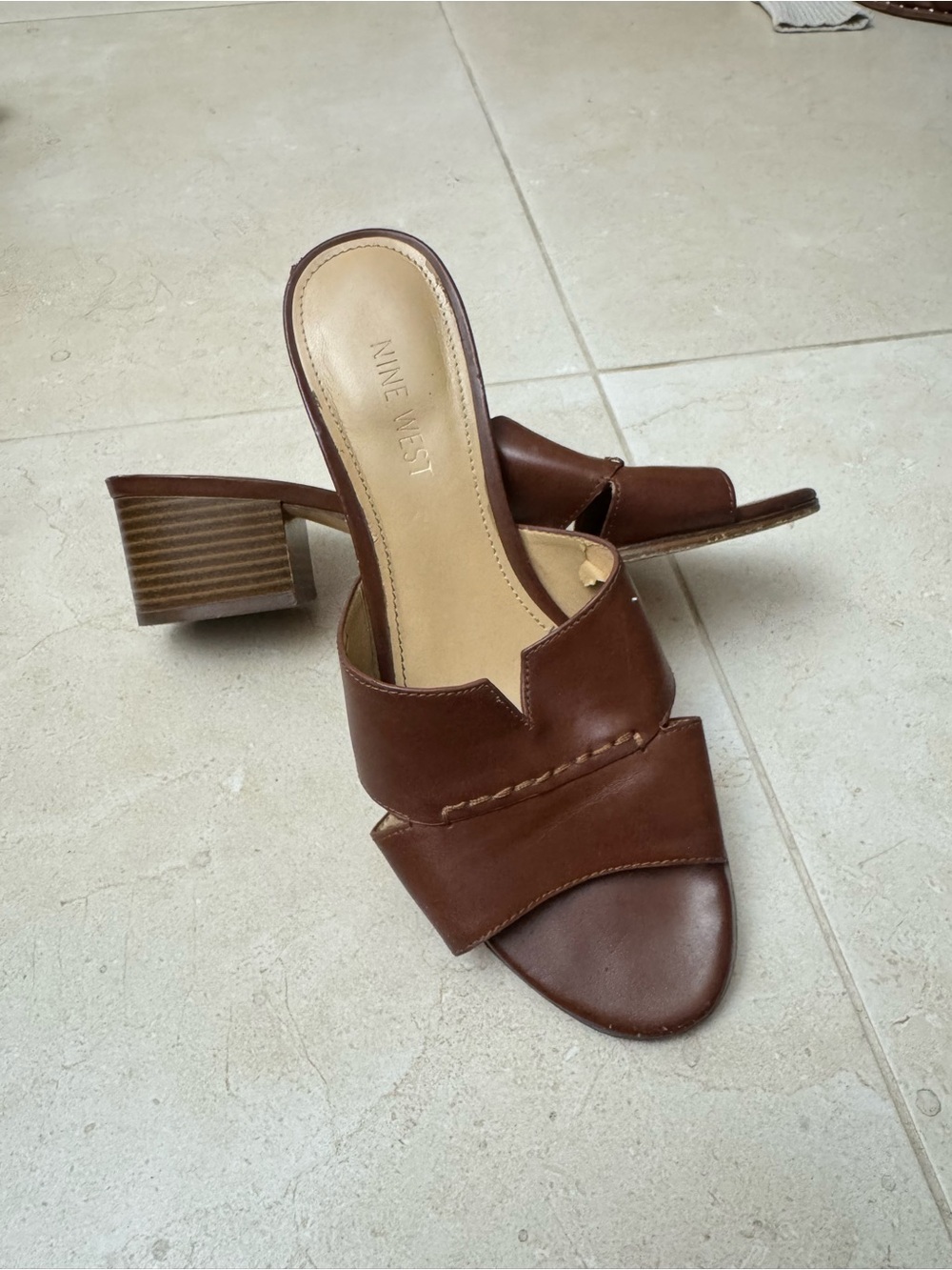 Nine West Heeled Sandals Brown Size 8